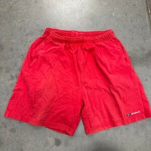 Vintage 2000's Reebok red baggy athleisure jogger sweat shorts size Large